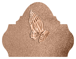 DARAY L 516 BZ SH BZ Bronze Praying Hands Shimmer Bronze Background